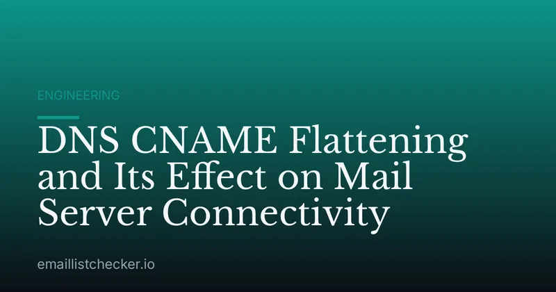 DNS CNAME Flattening and Its Effect on Mail Server Connectivity