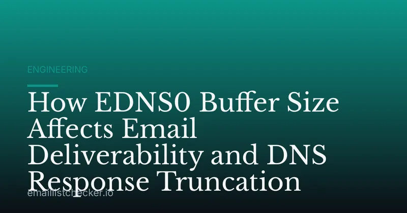 How EDNS0 Buffer Size Affects Email Deliverability and DNS Response Truncation