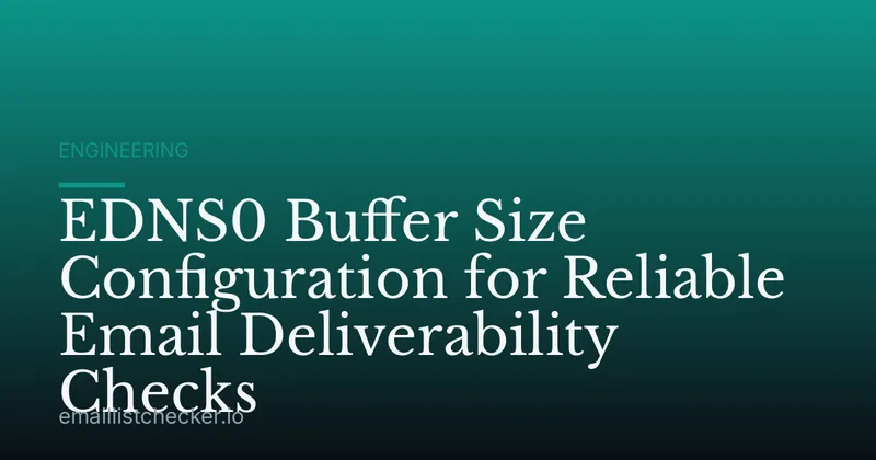 EDNS0 Buffer Size Configuration for Reliable Email Deliverability Checks