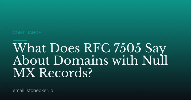 What Does RFC 7505 Say About Domains with Null MX Records?