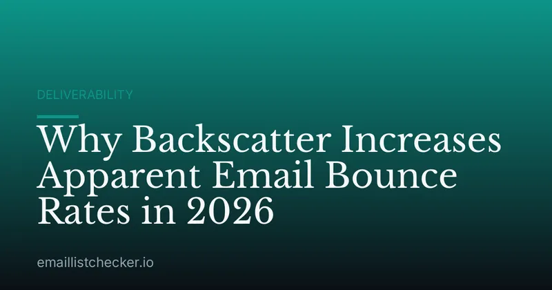 Why Backscatter Increases Apparent Email Bounce Rates in 2026