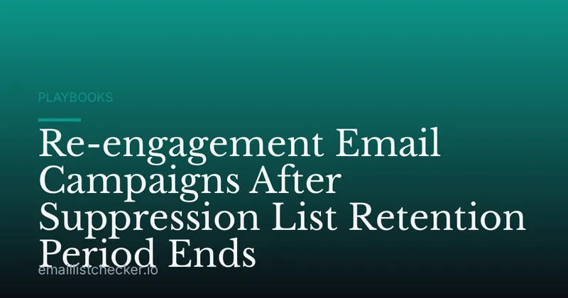 Re-engagement Email Campaigns After Suppression List Retention Period Ends