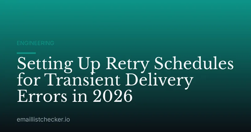 Setting Up Retry Schedules for Transient Delivery Errors in 2026