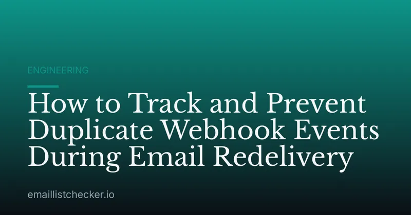 How to Track and Prevent Duplicate Webhook Events During Email Redelivery