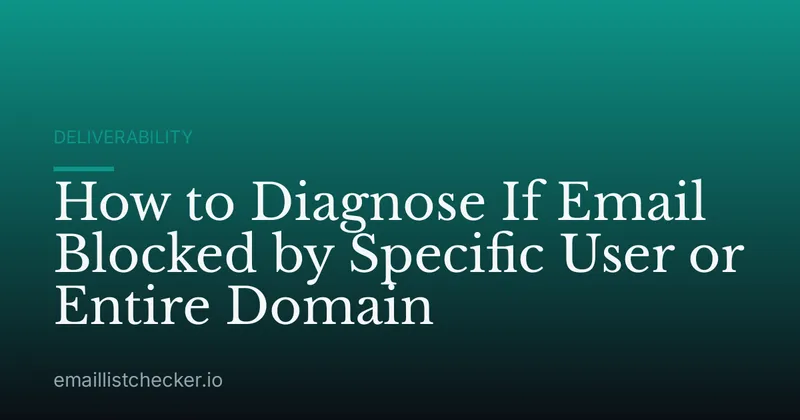 How to Diagnose If Email Blocked by Specific User or Entire Domain