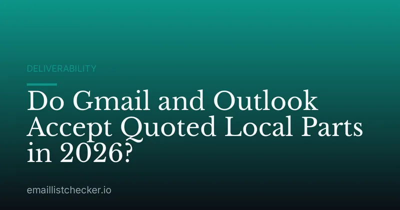 Do Gmail and Outlook Accept Quoted Local Parts in 2026?
