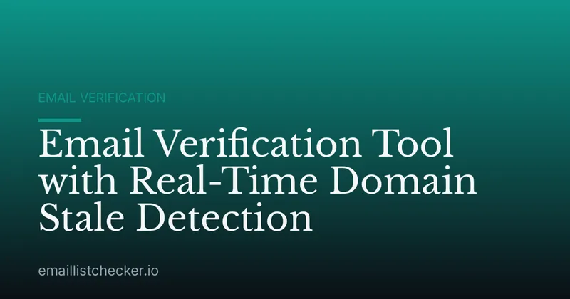 Email Verification Tool with Real-Time Domain Stale Detection