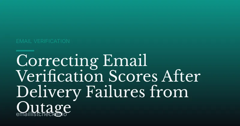 Correcting Email Verification Scores After Delivery Failures from Outage