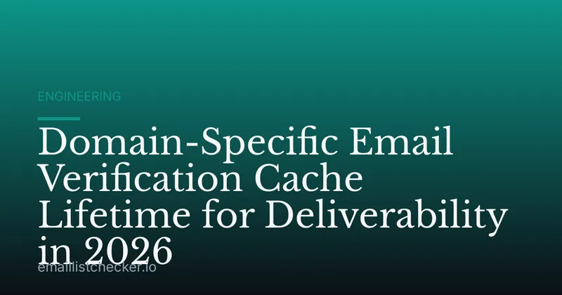 Domain-Specific Email Verification Cache Lifetime for Deliverability in 2026