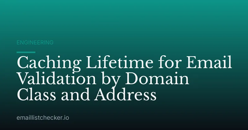 Caching Lifetime for Email Validation by Domain Class and Address