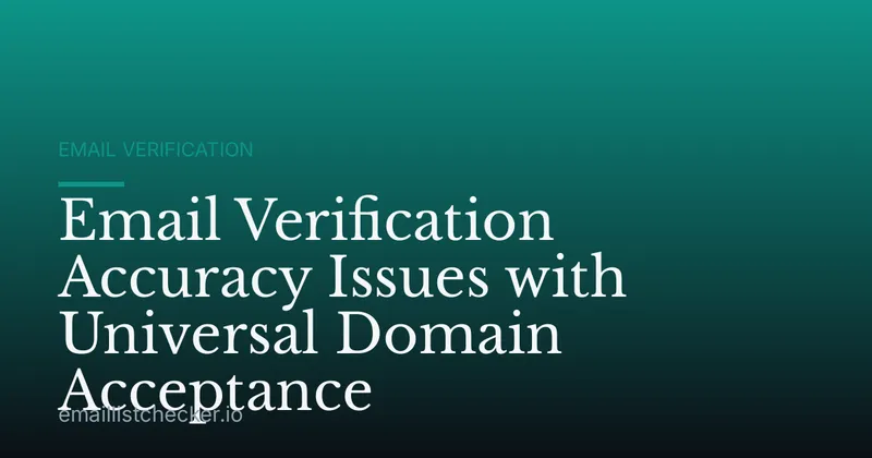 Email Verification Accuracy Issues with Universal Domain Acceptance