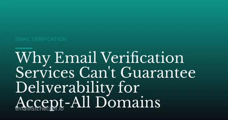 Why Email Verification Services Can't Guarantee Deliverability for Accept-All Domains