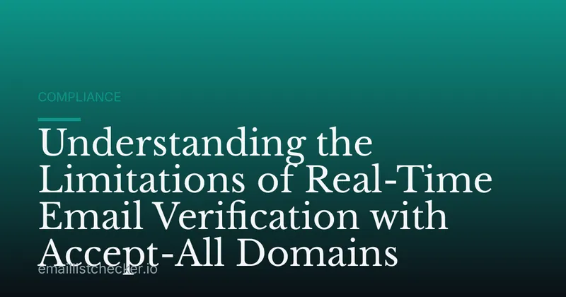 Understanding the Limitations of Real-Time Email Verification with Accept-All Domains