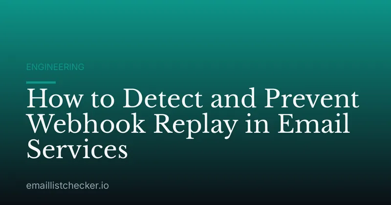 How to Detect and Prevent Webhook Replay in Email Services