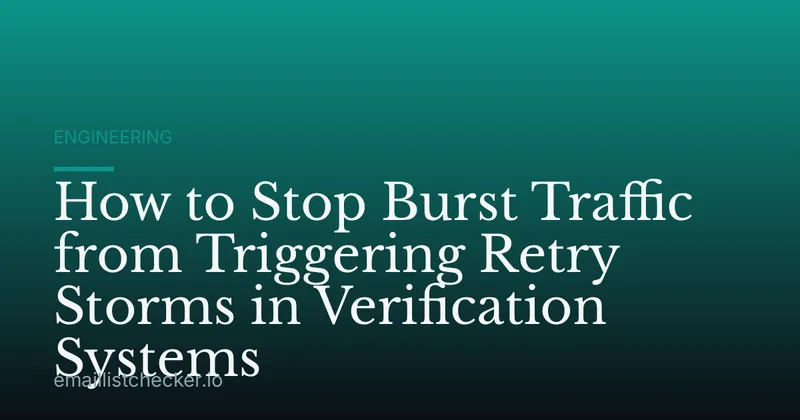How to Stop Burst Traffic from Triggering Retry Storms in Verification Systems