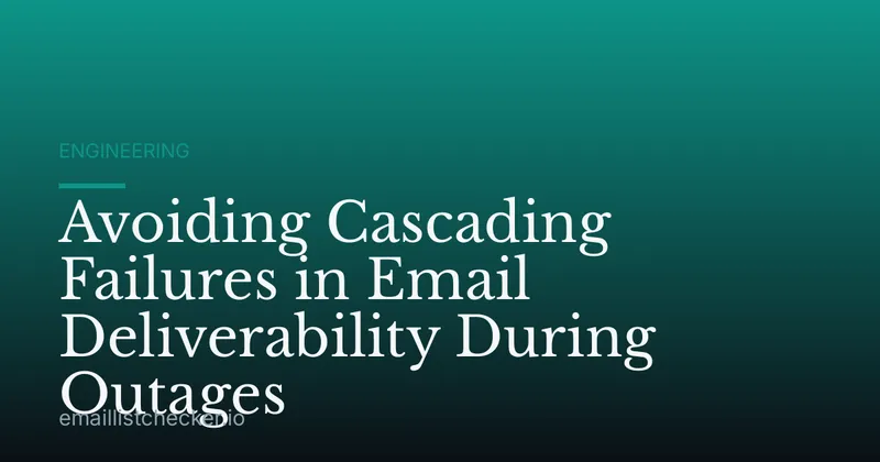Avoiding Cascading Failures in Email Deliverability During Outages