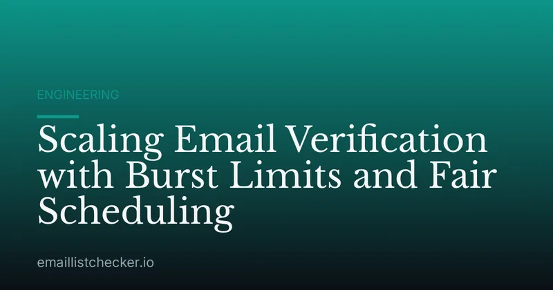 Scaling Email Verification with Burst Limits and Fair Scheduling
