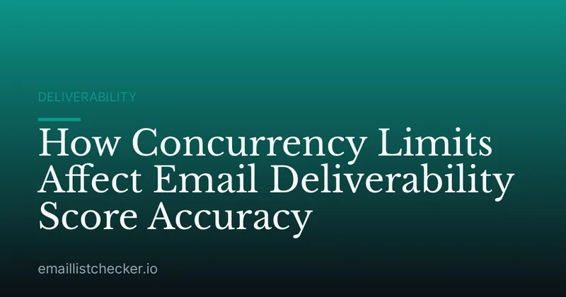 How Concurrency Limits Affect Email Deliverability Score Accuracy