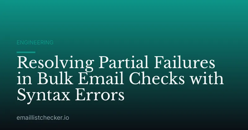 Resolving Partial Failures in Bulk Email Checks with Syntax Errors