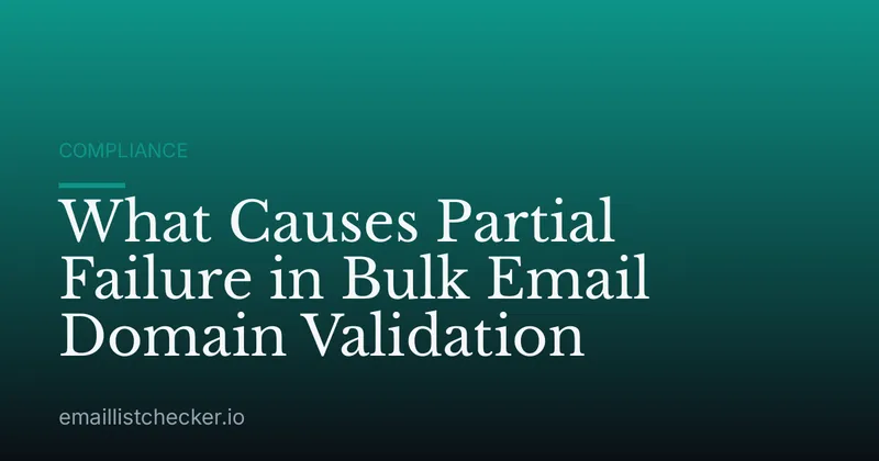 What Causes Partial Failure in Bulk Email Domain Validation