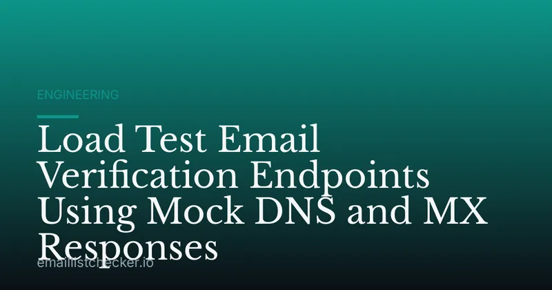 Load Test Email Verification Endpoints Using Mock DNS and MX Responses