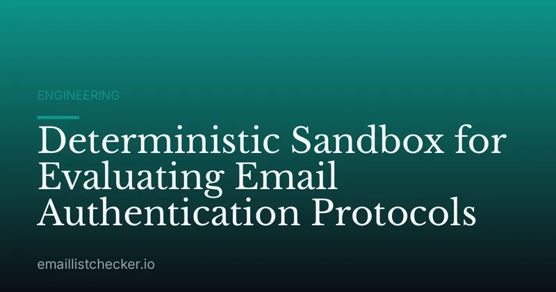 Deterministic Sandbox for Evaluating Email Authentication Protocols