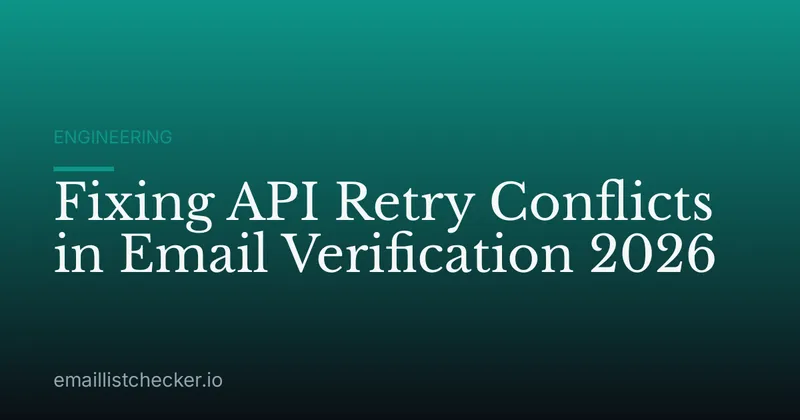 Fixing API Retry Conflicts in Email Verification 2026