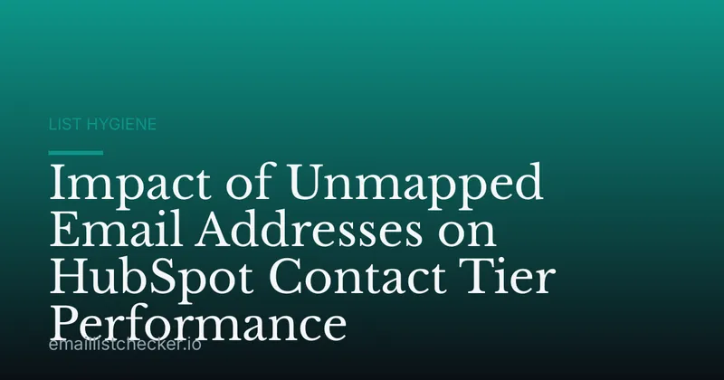 Impact of Unmapped Email Addresses on HubSpot Contact Tier Performance