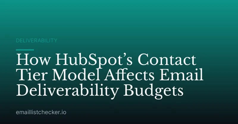 How HubSpot’s Contact Tier Model Affects Email Deliverability Budgets