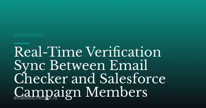 Real-Time Verification Sync Between Email Checker and Salesforce Campaign Members