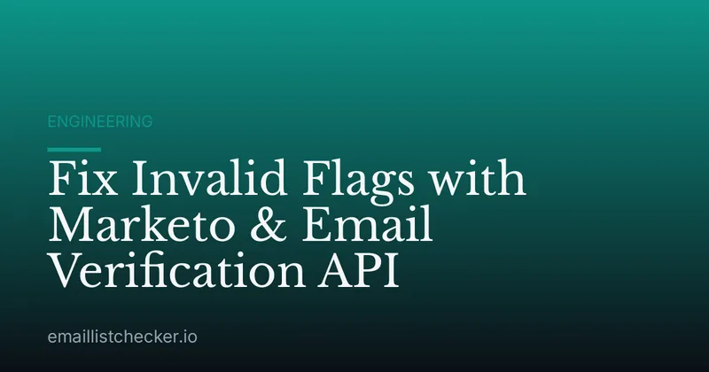 Fix Invalid Flags with Marketo & Email Verification API