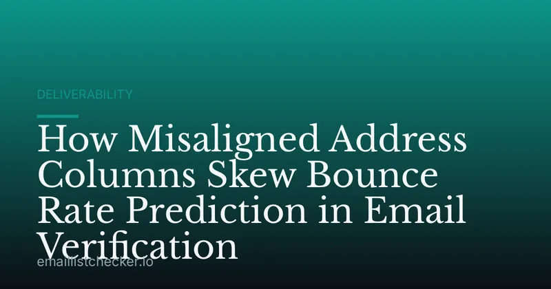 How Misaligned Address Columns Skew Bounce Rate Prediction in Email Verification