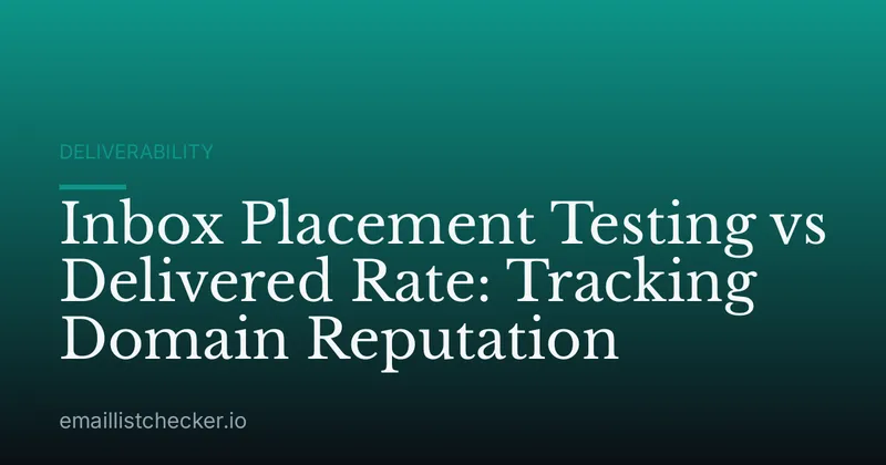 Inbox Placement Testing vs Delivered Rate: Tracking Domain Reputation