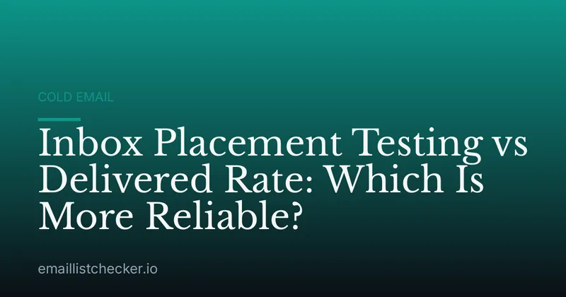 Inbox Placement Testing vs Delivered Rate: Which Is More Reliable?