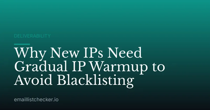 Why New IPs Need Gradual IP Warmup to Avoid Blacklisting