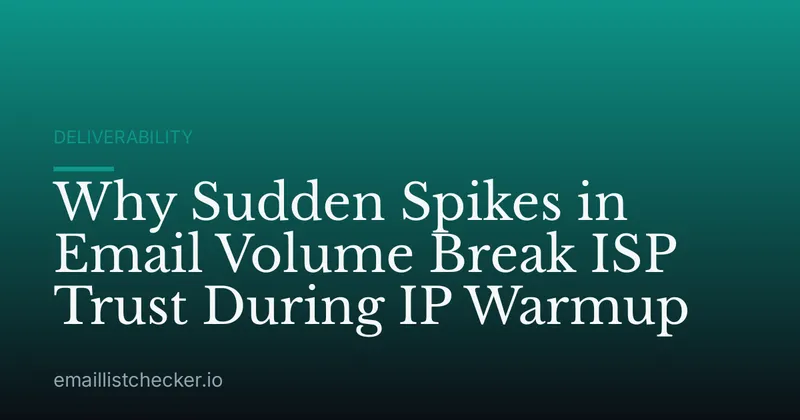 Why Sudden Spikes in Email Volume Break ISP Trust During IP Warmup