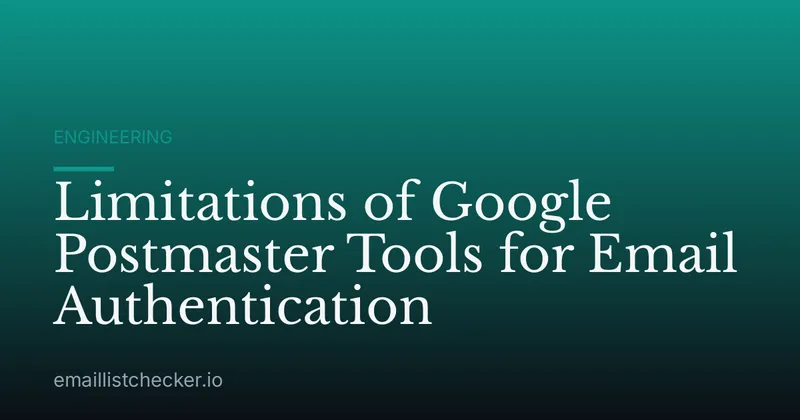Limitations of Google Postmaster Tools for Email Authentication