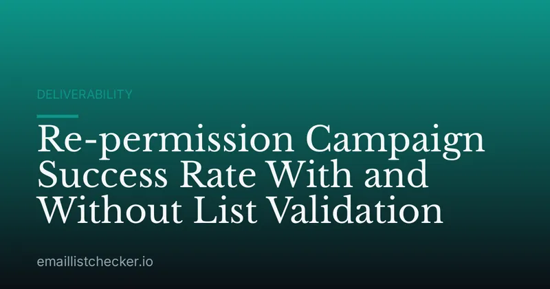 Re-permission Campaign Success Rate With and Without List Validation