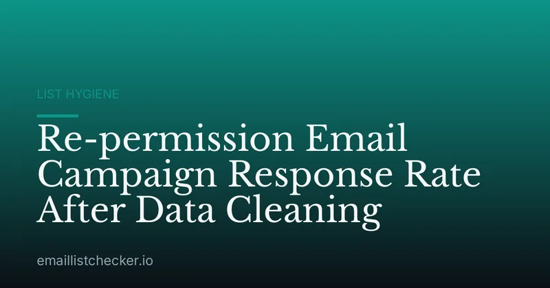 Re-permission Email Campaign Response Rate After Data Cleaning