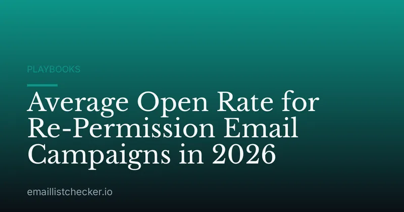 Average Open Rate for Re-Permission Email Campaigns in 2026