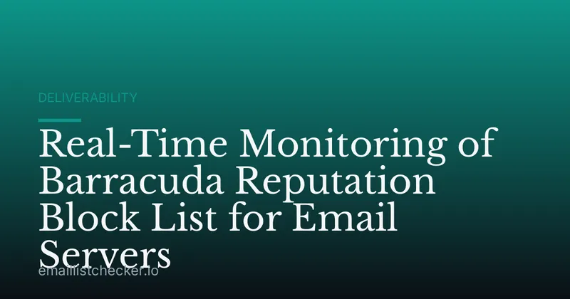 Real-Time Monitoring of Barracuda Reputation Block List for Email Servers