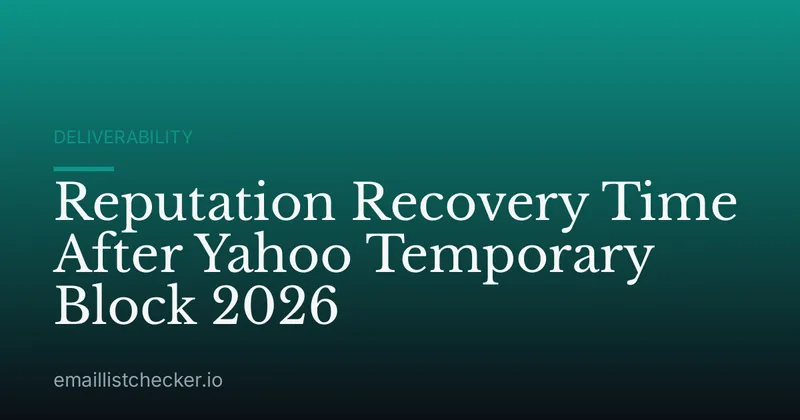 Reputation Recovery Time After Yahoo Temporary Block 2026