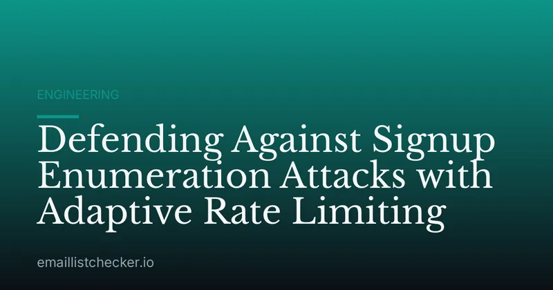 Defending Against Signup Enumeration Attacks with Adaptive Rate Limiting