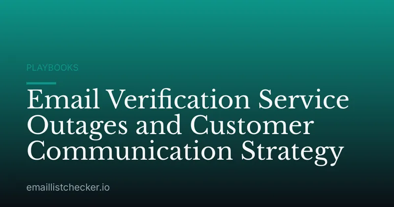 Email Verification Service Outages and Customer Communication Strategy