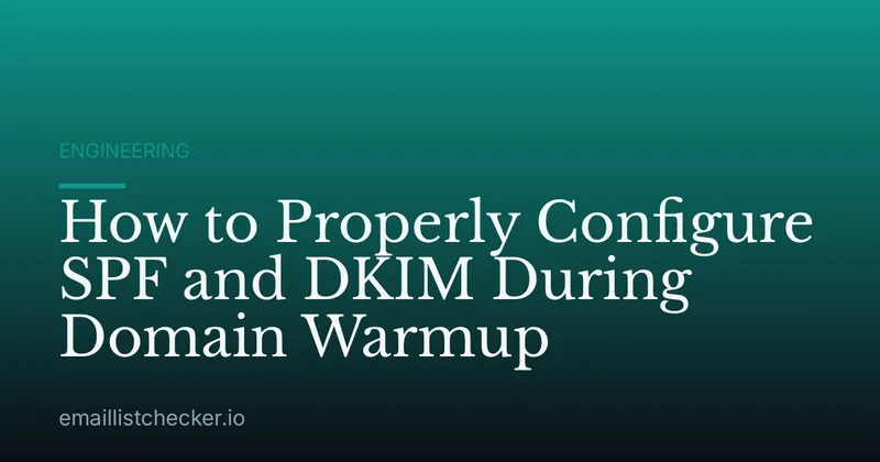 How to Properly Configure SPF and DKIM During Domain Warmup
