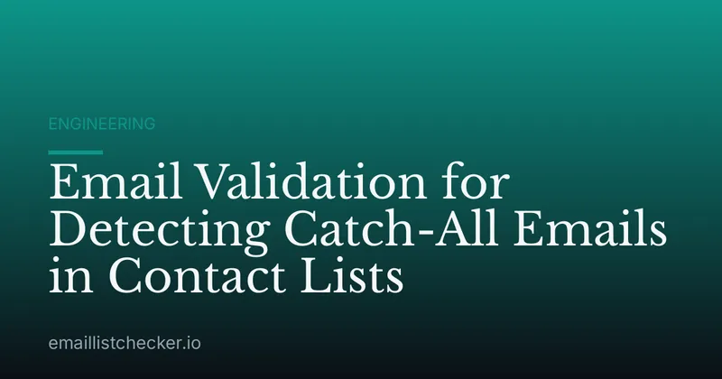 Email Validation for Detecting Catch-All Emails in Contact Lists