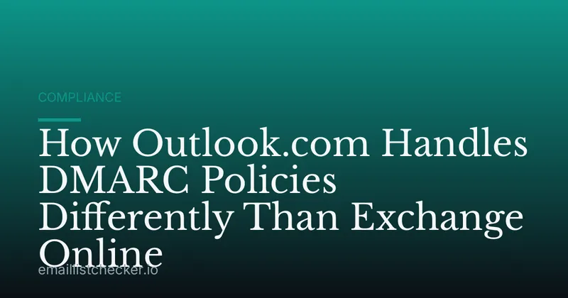 How Outlook.com Handles DMARC Policies Differently Than Exchange Online