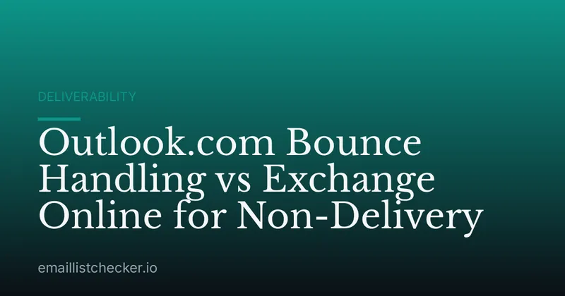 Outlook.com Bounce Handling vs Exchange Online for Non-Delivery