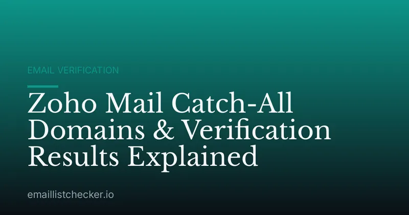 Zoho Mail Catch-All Domains & Verification Results Explained