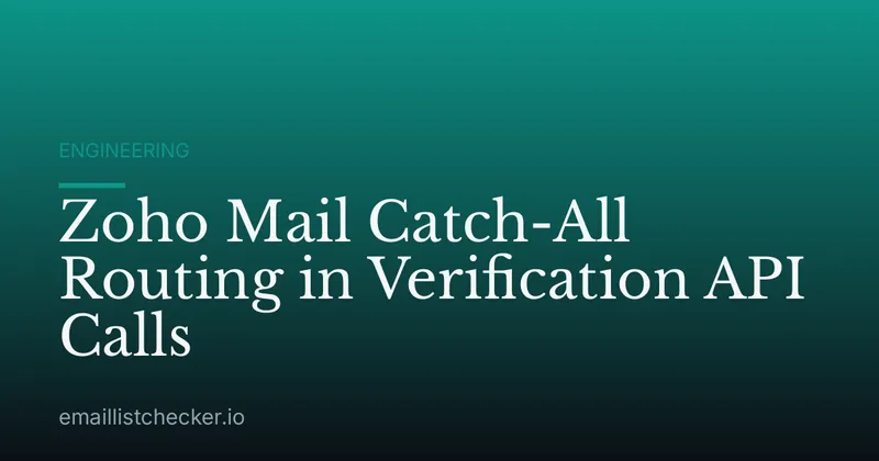 Zoho Mail Catch-All Routing in Verification API Calls